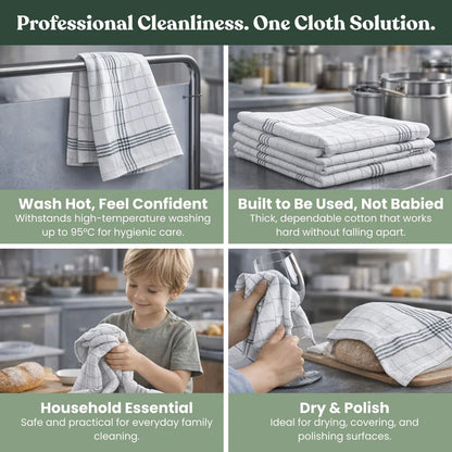 NorthStarCotton Tea Towel - Premium Extra-Thick Cotton Cloths 220 GSM (62x45cm)